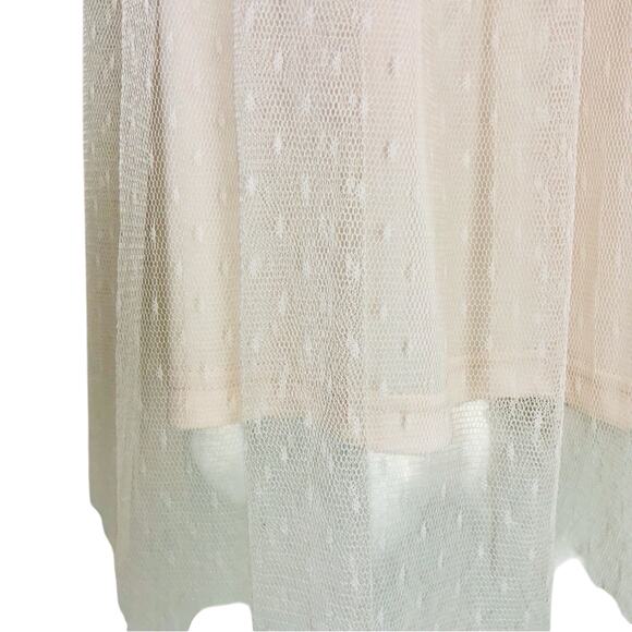 A'Reve Romantic Blush Pink and Black Lace Fit & Flare Dress Fully Lined Back Zip - Picture 14 of 16